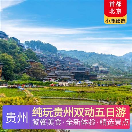 純玩貴州雙動五日游全程升級2晚超豪華準(zhǔn)五酒店，特別安排西江景區(qū)內(nèi)特色客棧，1晚準(zhǔn)四舒適酒店